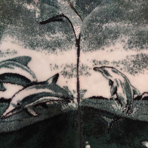 Vintage George Vine Dolphin Jacket Men's XL Sherpa Fleece Full Zip Made in USA - Picture 16 of 16